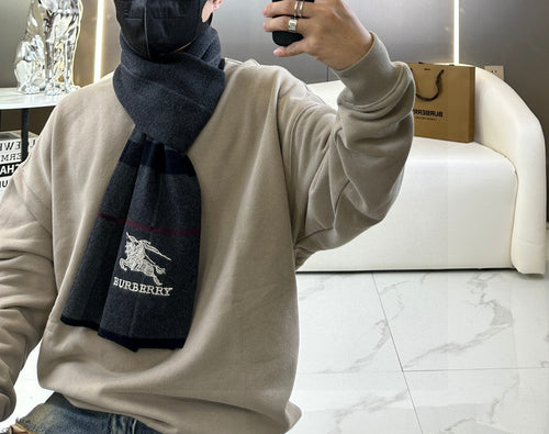BURBERRY BBR SCARF 180 CM IN CASHMERE 730658