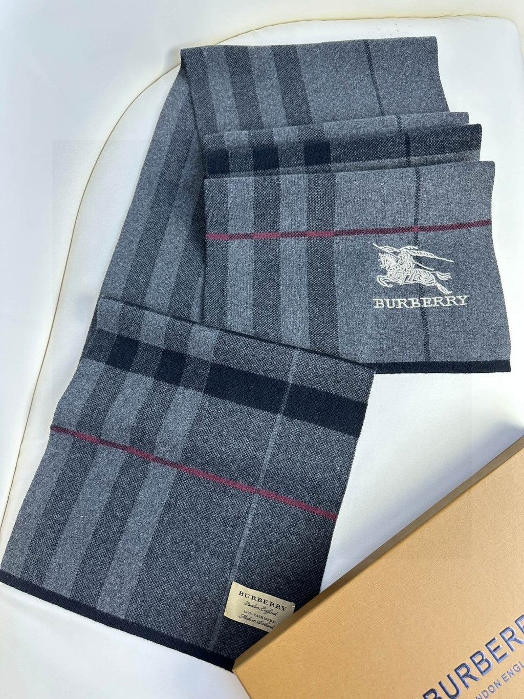 BURBERRY BBR SCARF 180 CM IN CASHMERE 730658