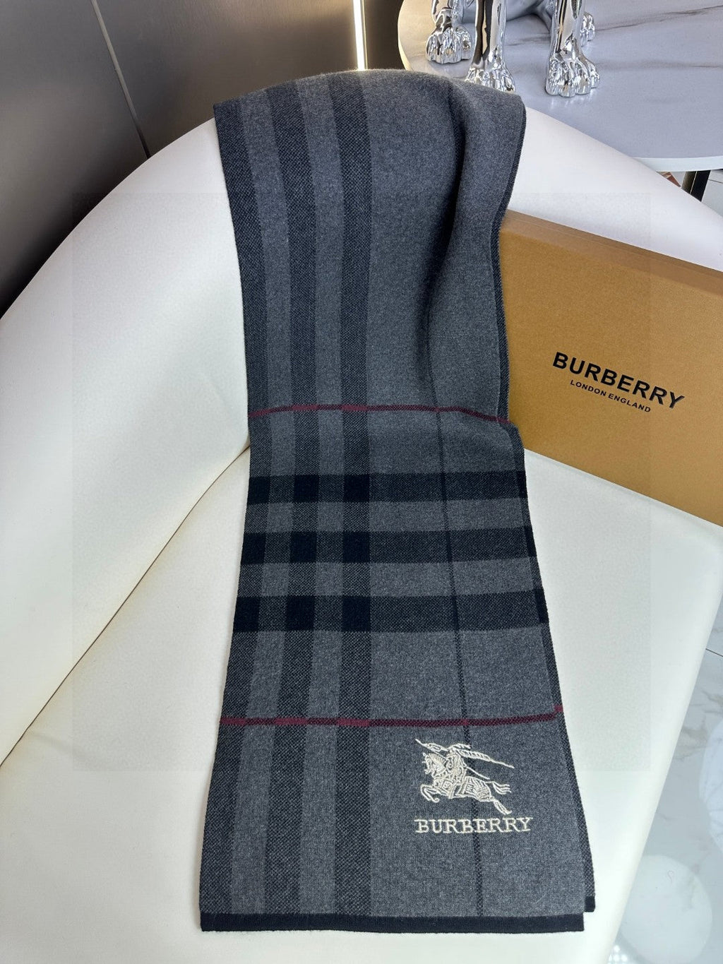 BURBERRY BBR SCARF 180 CM IN CASHMERE 730658