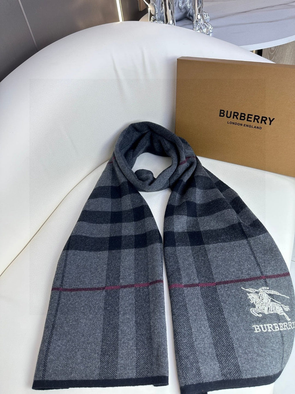 BURBERRY BBR SCARF 180 CM IN CASHMERE 730658