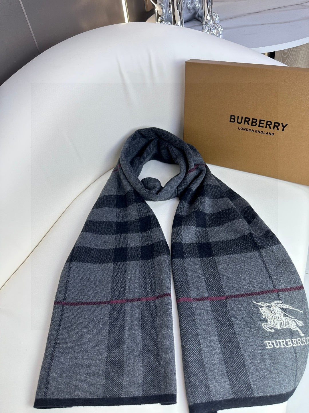 BURBERRY BBR SCARF 180 CM IN CASHMERE 730658