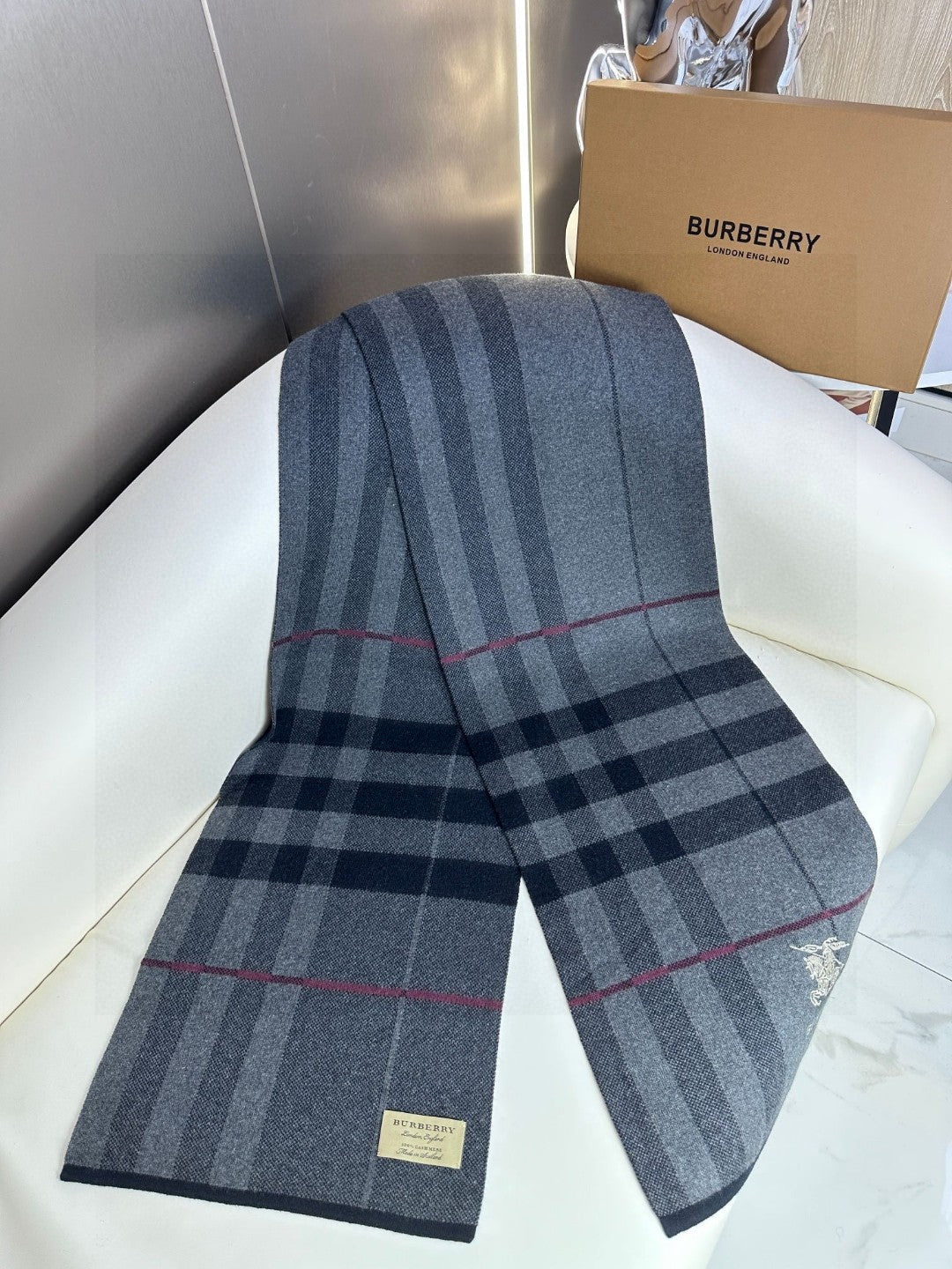 BURBERRY BBR SCARF 180 CM IN CASHMERE 730658