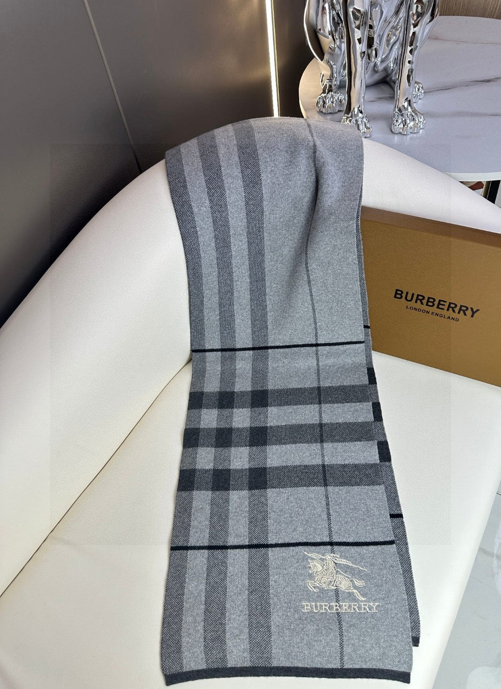 BURBERRY BBR SCARF 180 CM IN CASHMERE 730659