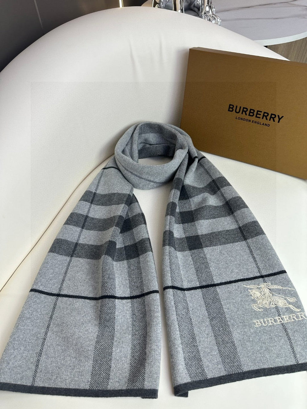 BURBERRY BBR SCARF 180 CM IN CASHMERE 730659