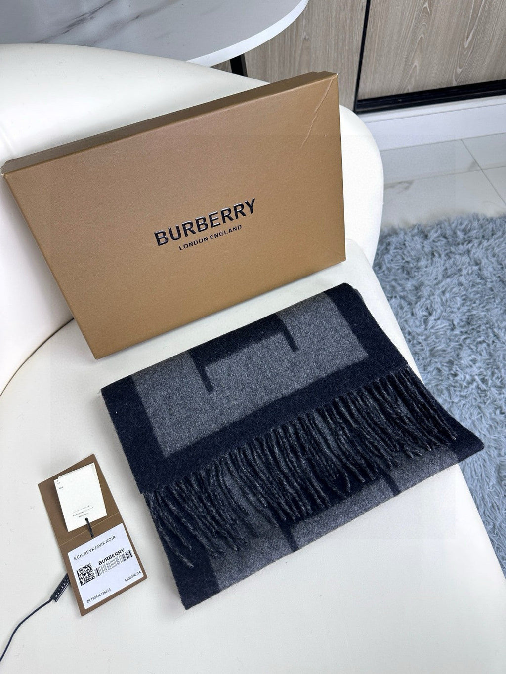 BURBERRY BBR SCARF 180 CM IN CASHMERE 735851