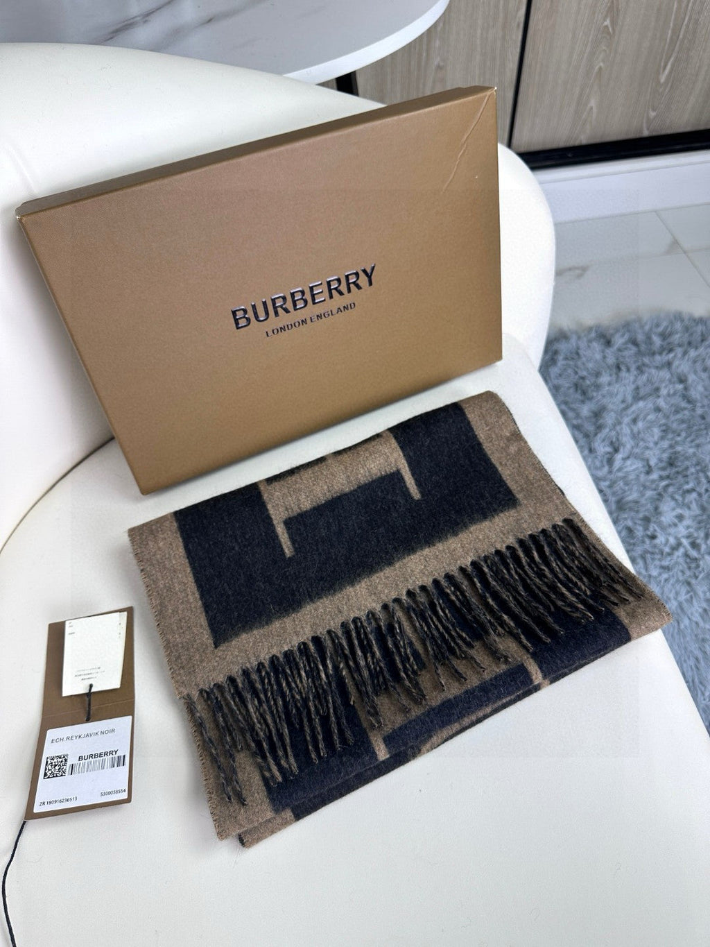 BURBERRY BBR SCARF 180 CM IN CASHMERE 735852