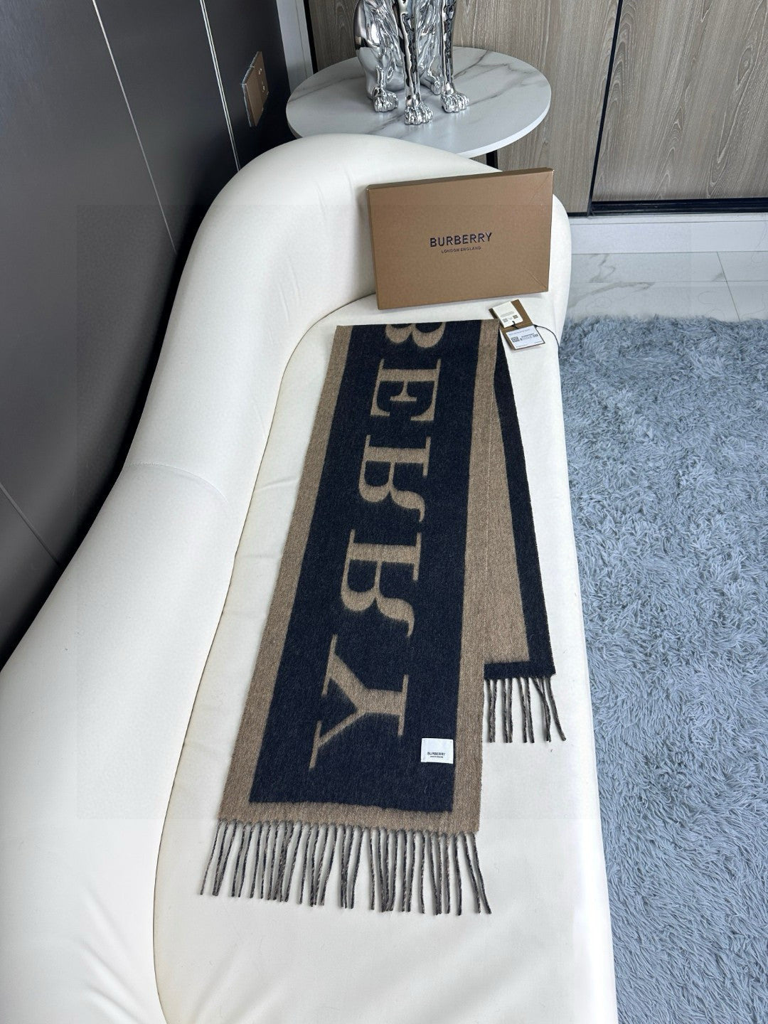 BURBERRY BBR SCARF 180 CM IN CASHMERE 735852