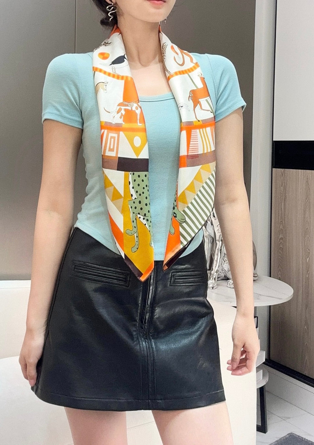 HERMES HERMES 25S SCARF 90 IN SILK 730646