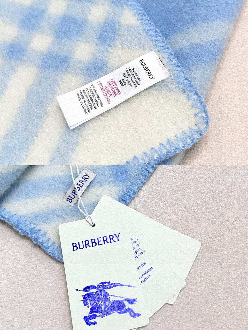 BURBERRY BBR SCARF 182 CM IN CASHMERE 715581