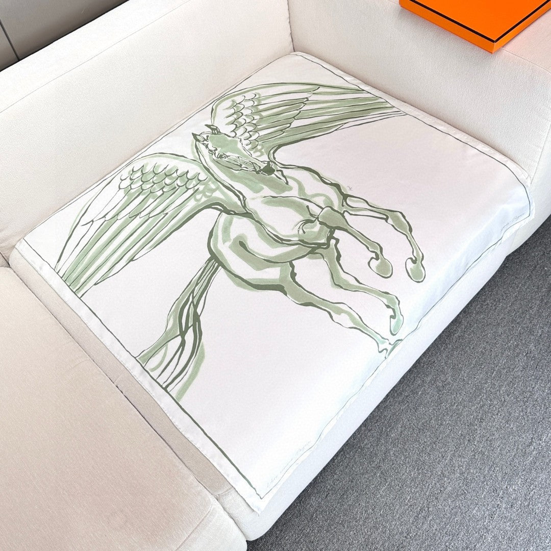 HERMES HERMES 25S SCARF 90 IN SILK TWILL 733936