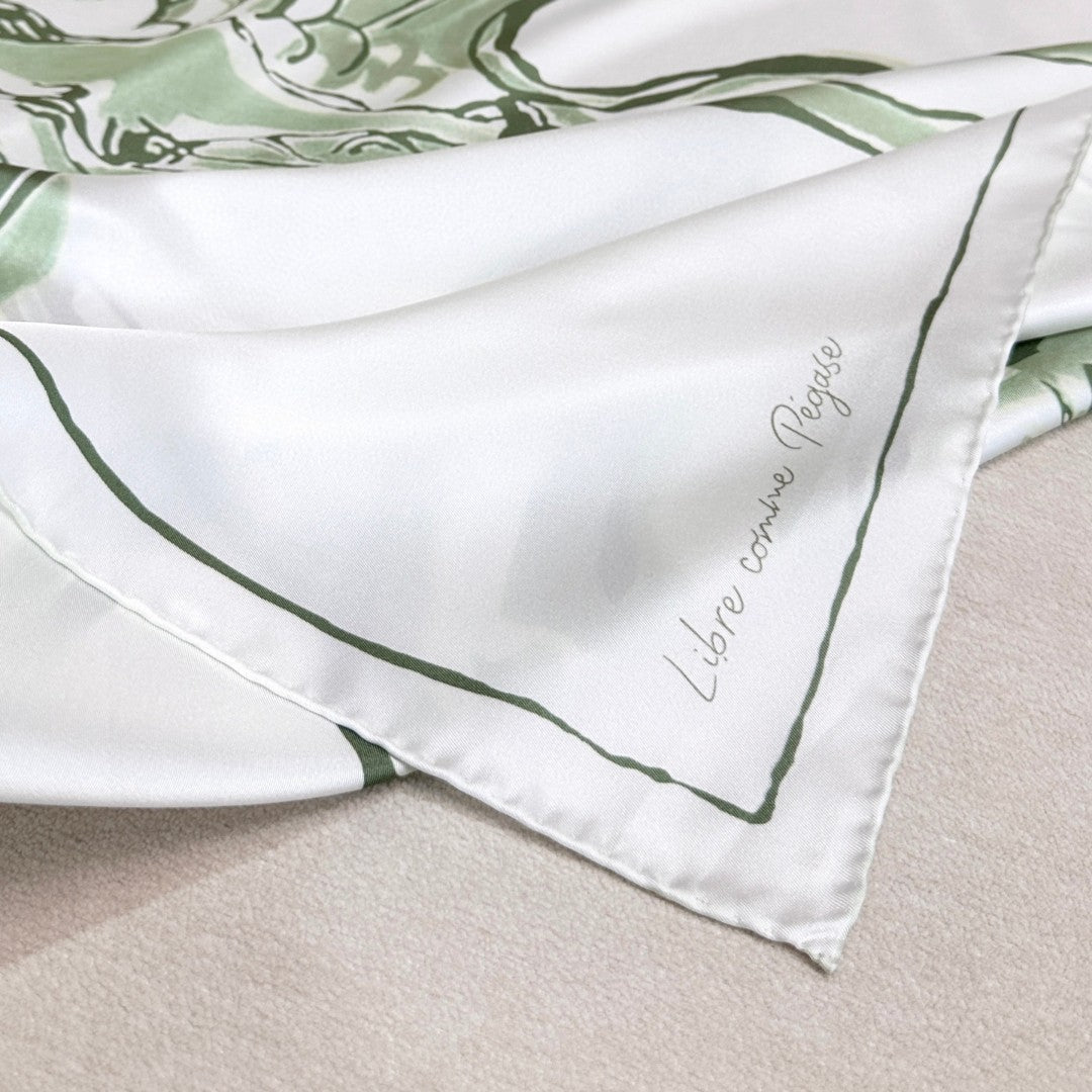 HERMES HERMES 25S SCARF 90 IN SILK TWILL 733936