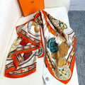 HERMES HERMES 25S SCARF 135 IN CASERE SILK 730647