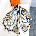 HERMES HERMES 25S SCARF 135 IN CASERE SILK 730649