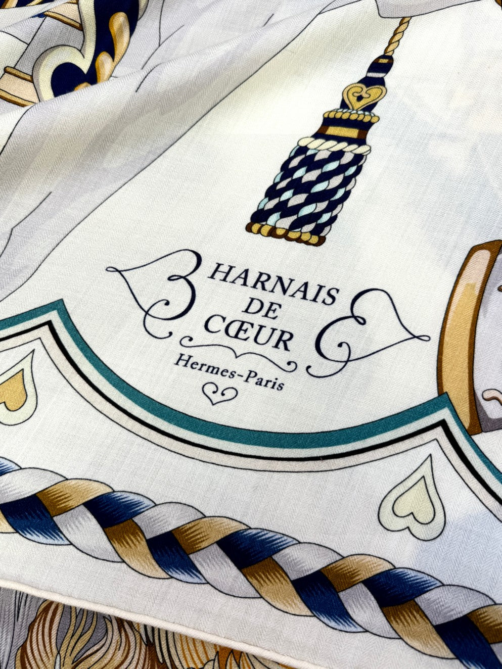 HERMES HERMES 25S SCARF 135 IN CASERE SILK 730649