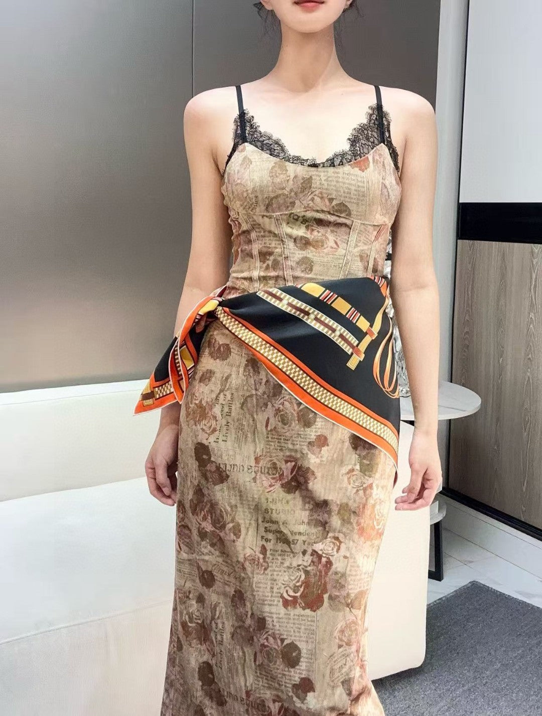 HERMES HERMES 25S SCARF 90 IN SILK 735840