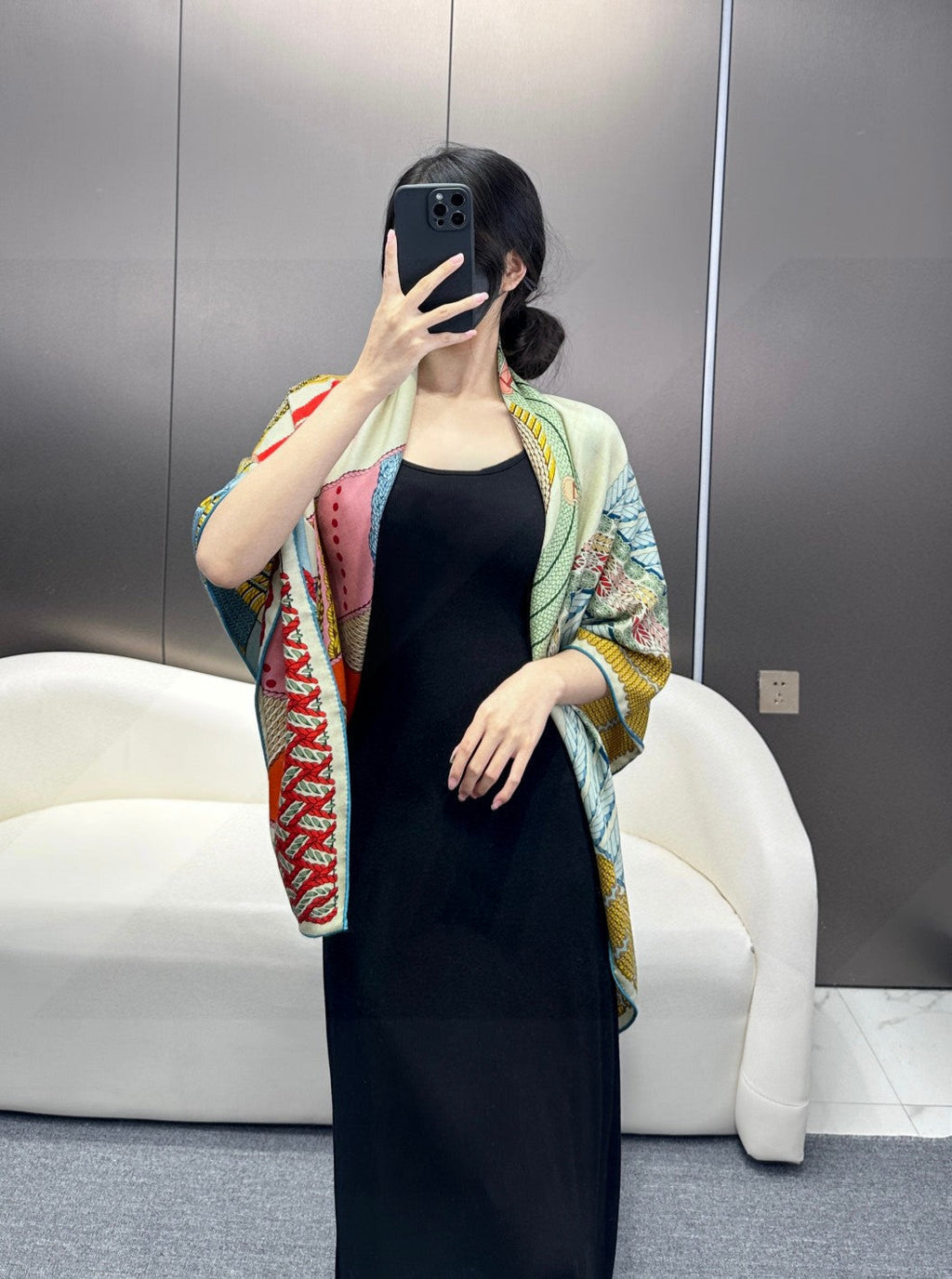HERMES HERMES 25S SCARF 140 IN SILK 727338