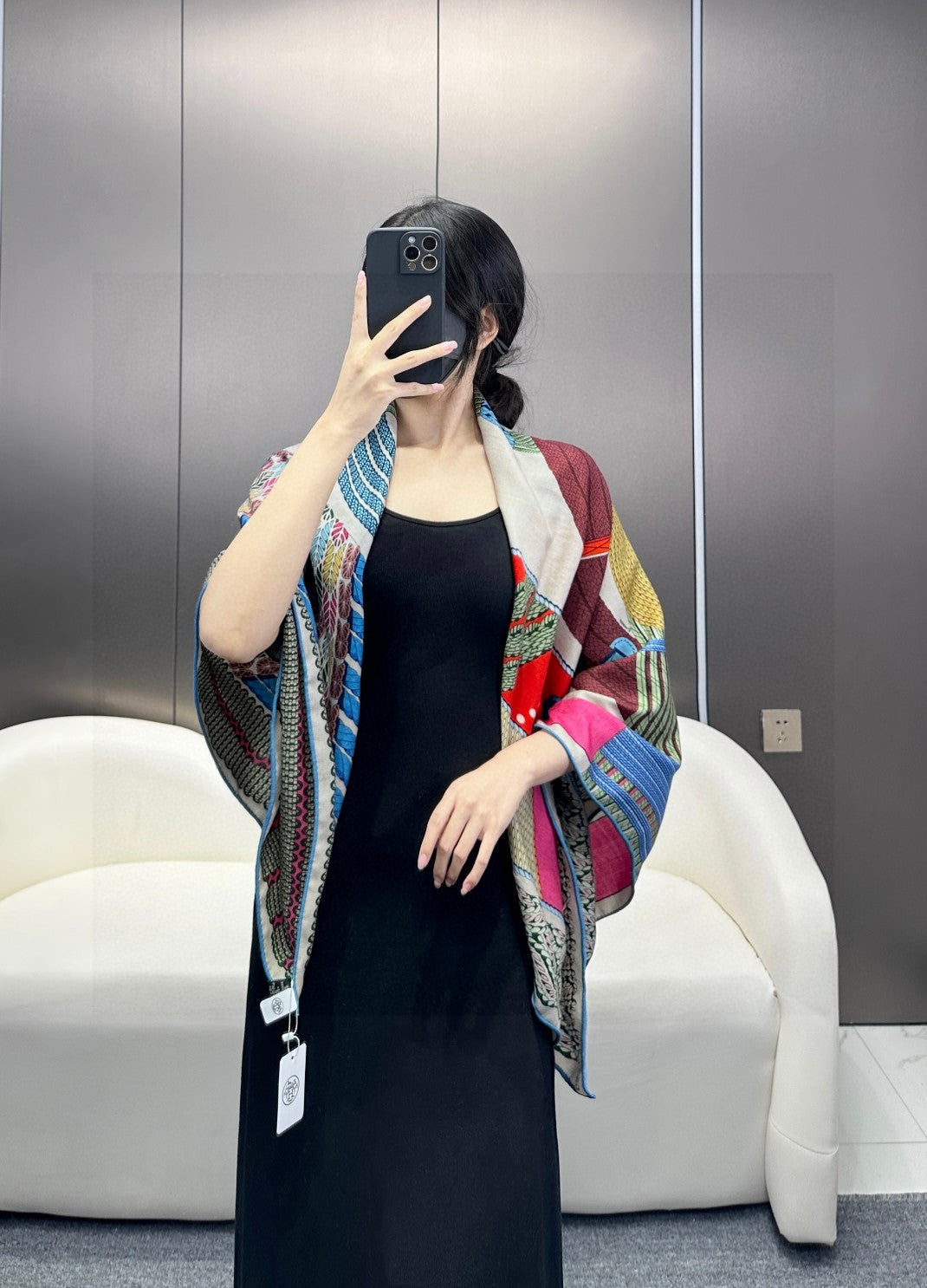 HERMES HERMES 25S SCARF 140 IN SILK 727341
