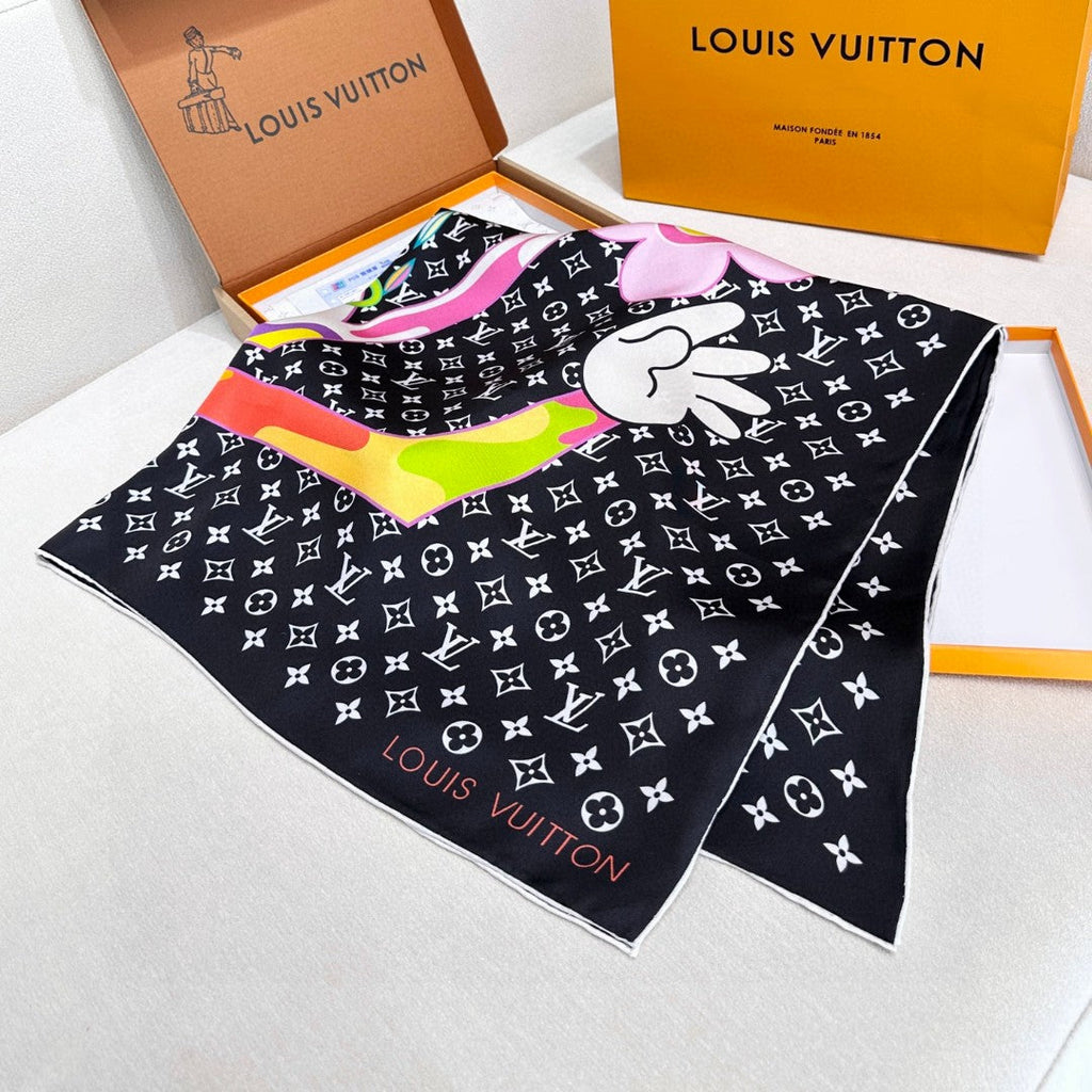LOUIS VUITTON LV SCARF 90 CM IN SILK 721521