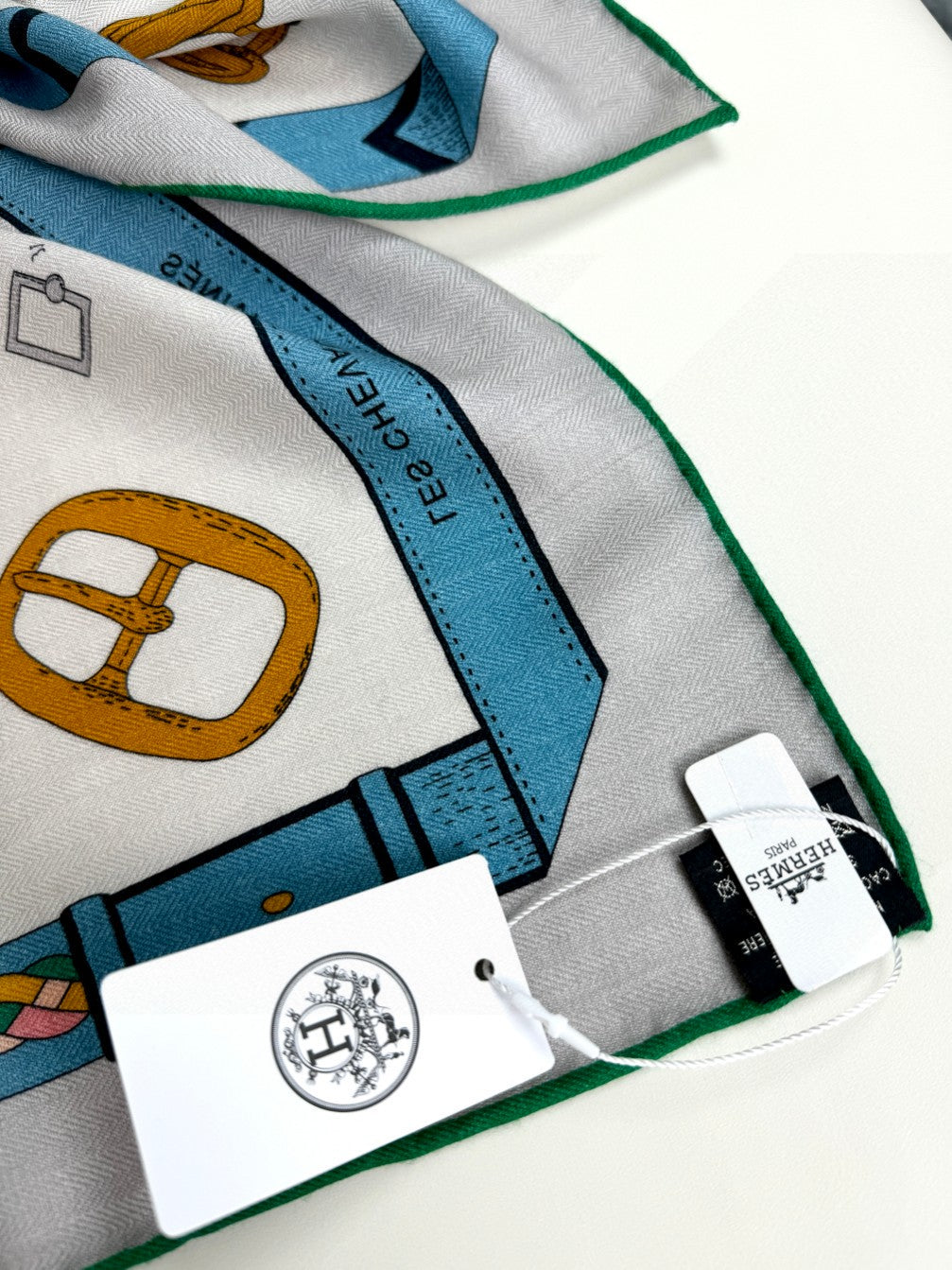 HERMES HERMES 25S SCARF 135 IN CASERE SILK 737308
