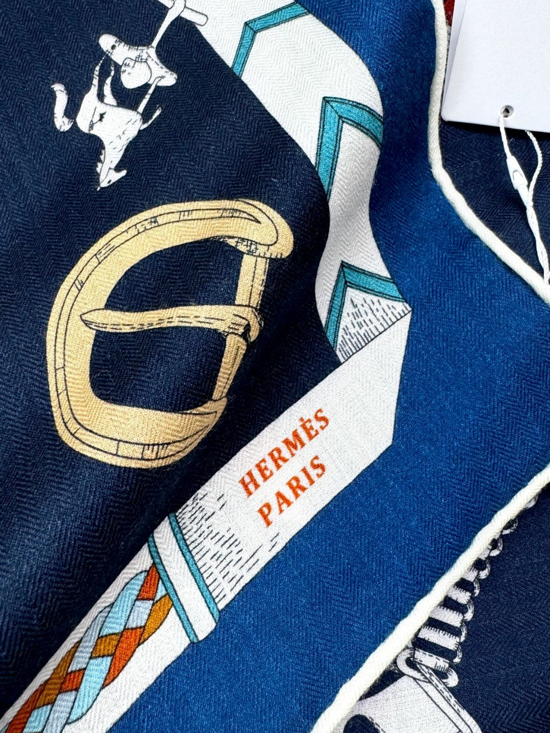 HERMES HERMES 25S SCARF 135 IN CASERE SILK 737309