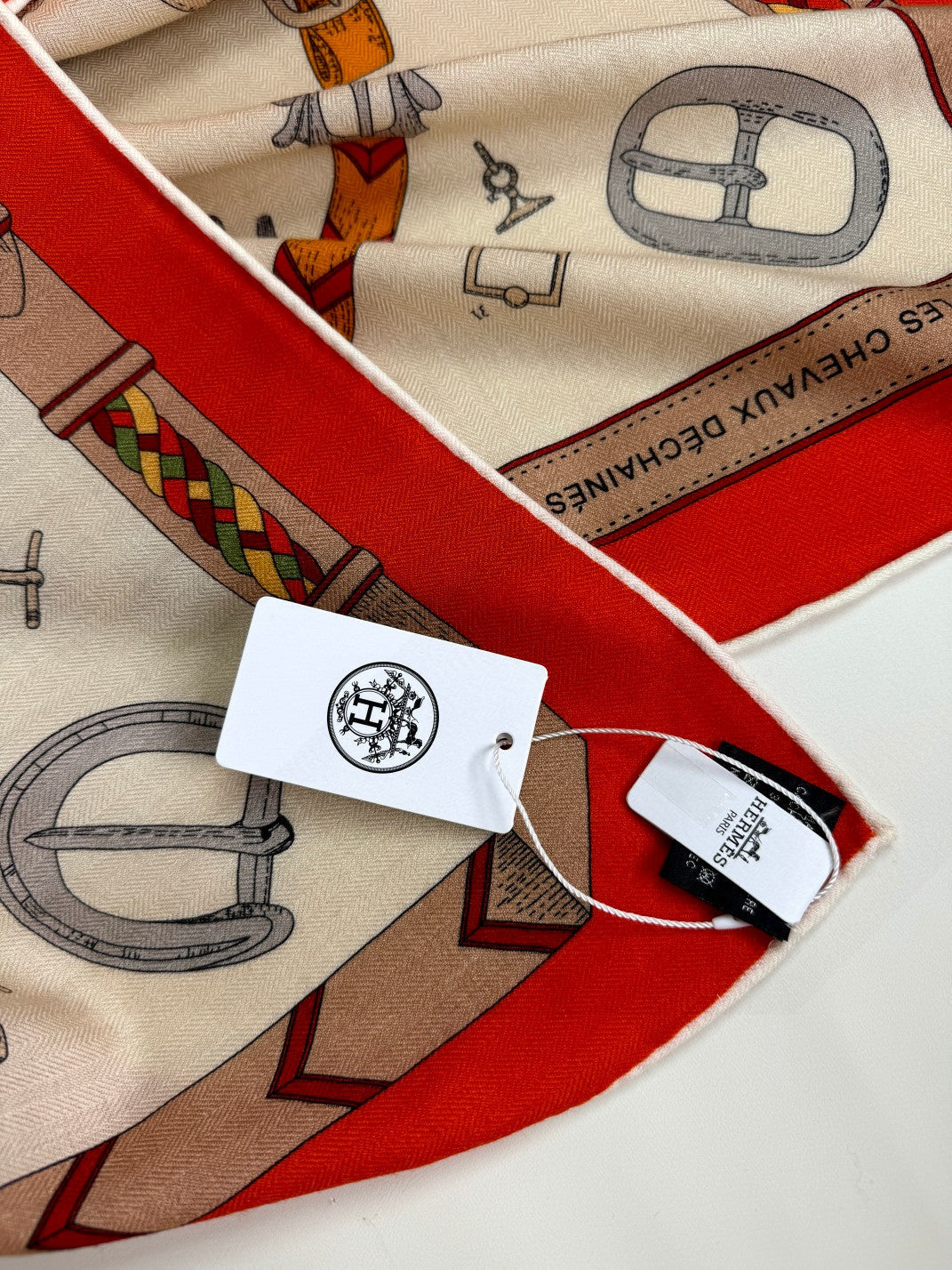 HERMES HERMES 25S SCARF 135 IN CASERE SILK 737310