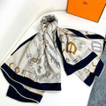 HERMES HERMES 25S SCARF 135 IN CASERE SILK 737311