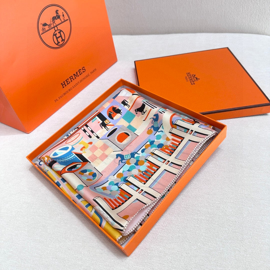 HERMES HERMES 25S SCARF 90 IN SILK 730637