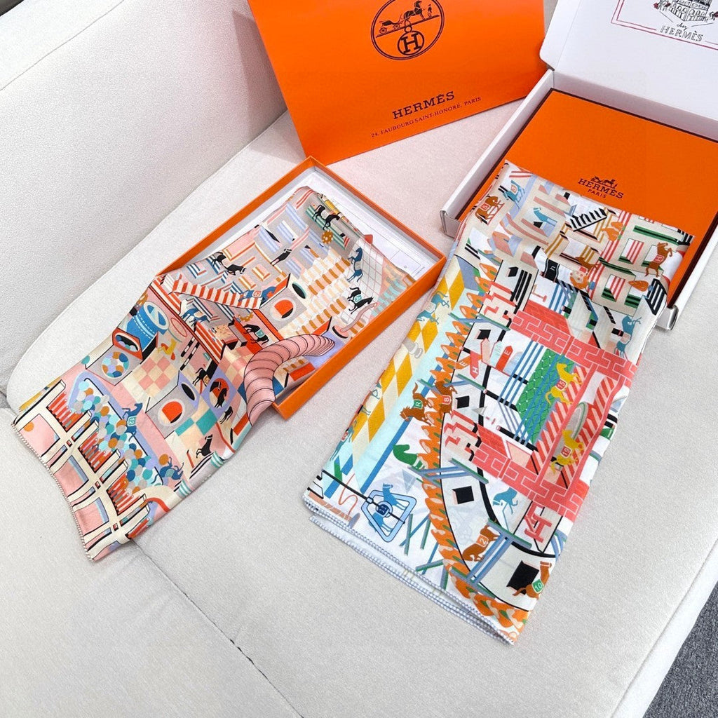 HERMES HERMES 25S SCARF 90 IN SILK 730637