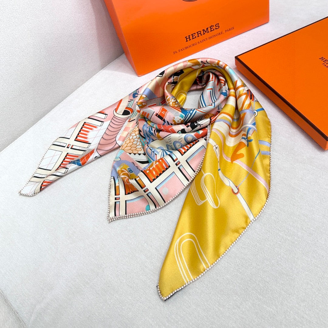 HERMES HERMES 25S SCARF 90 IN SILK 730637