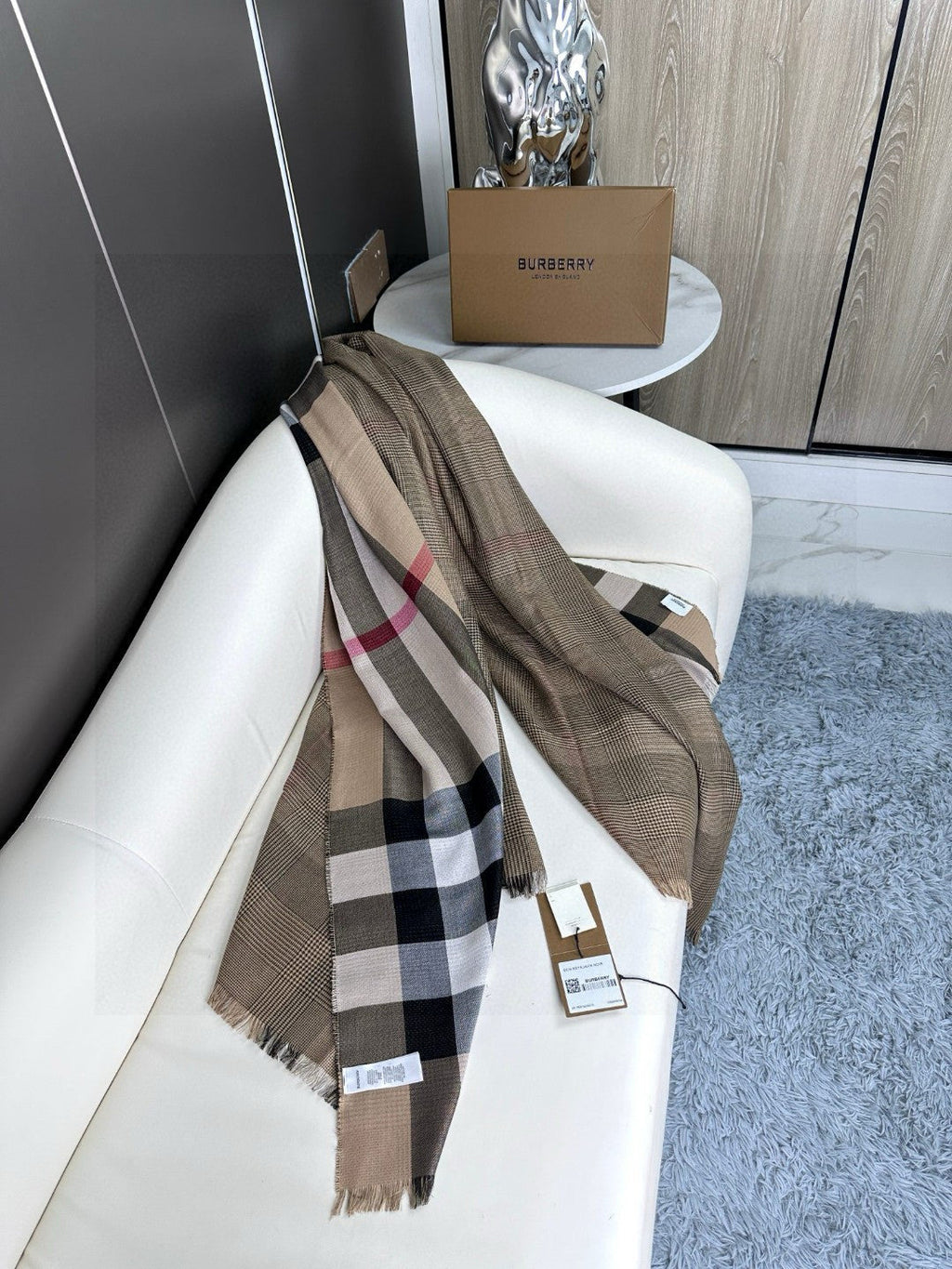 BURBERRY BBR SCARF 200 CM IN CASHMERE 737197
