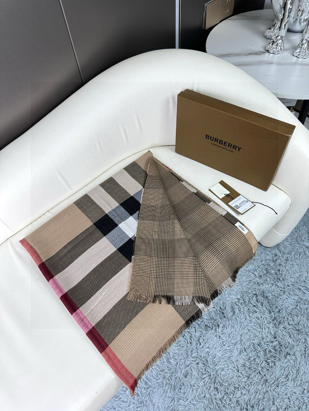 BURBERRY BBR SCARF 200 CM IN CASHMERE 737197