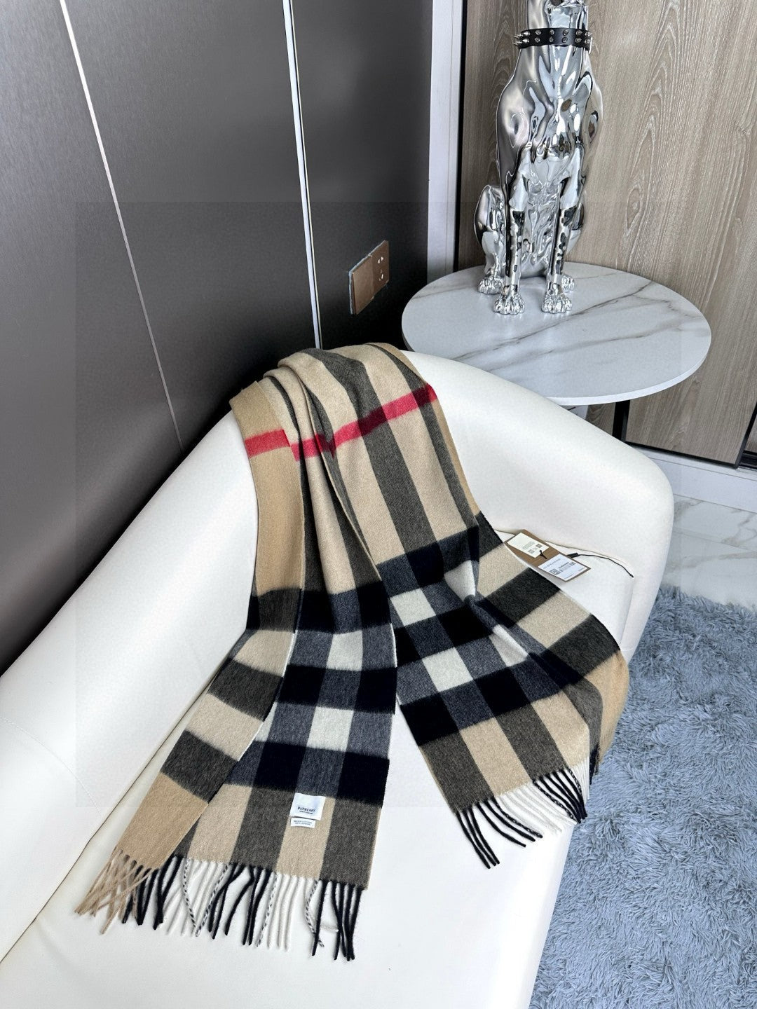 BURBERRY BBR SCARF 180 CM IN CASHMERE 732149