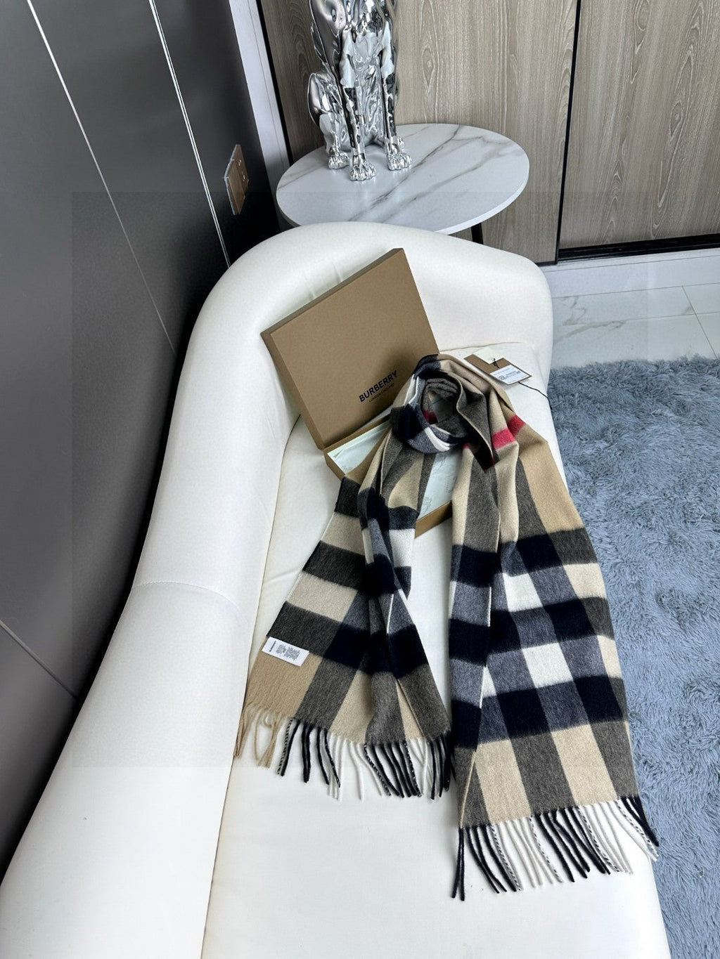 BURBERRY BBR SCARF 180 CM IN CASHMERE 732149