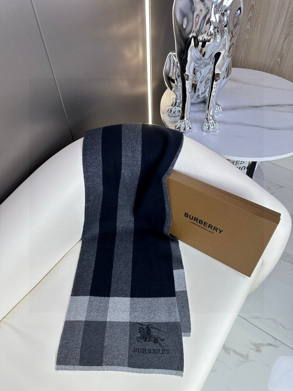 BURBERRY BBR SCARF 180 CM IN CASHMERE 729041