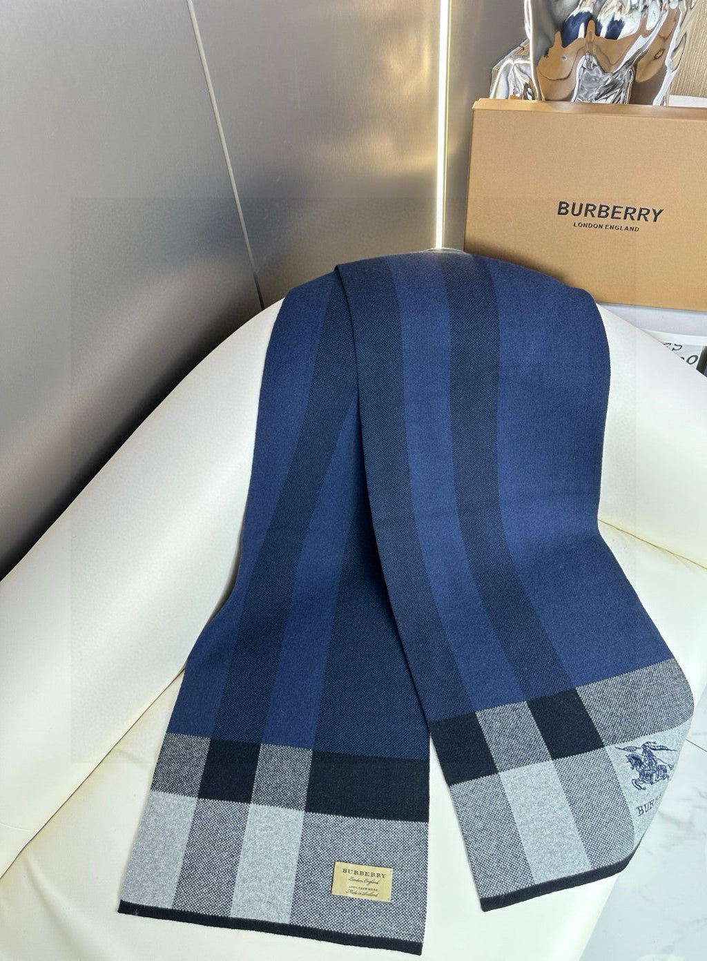 BURBERRY BBR SCARF 180 CM IN CASHMERE 729042