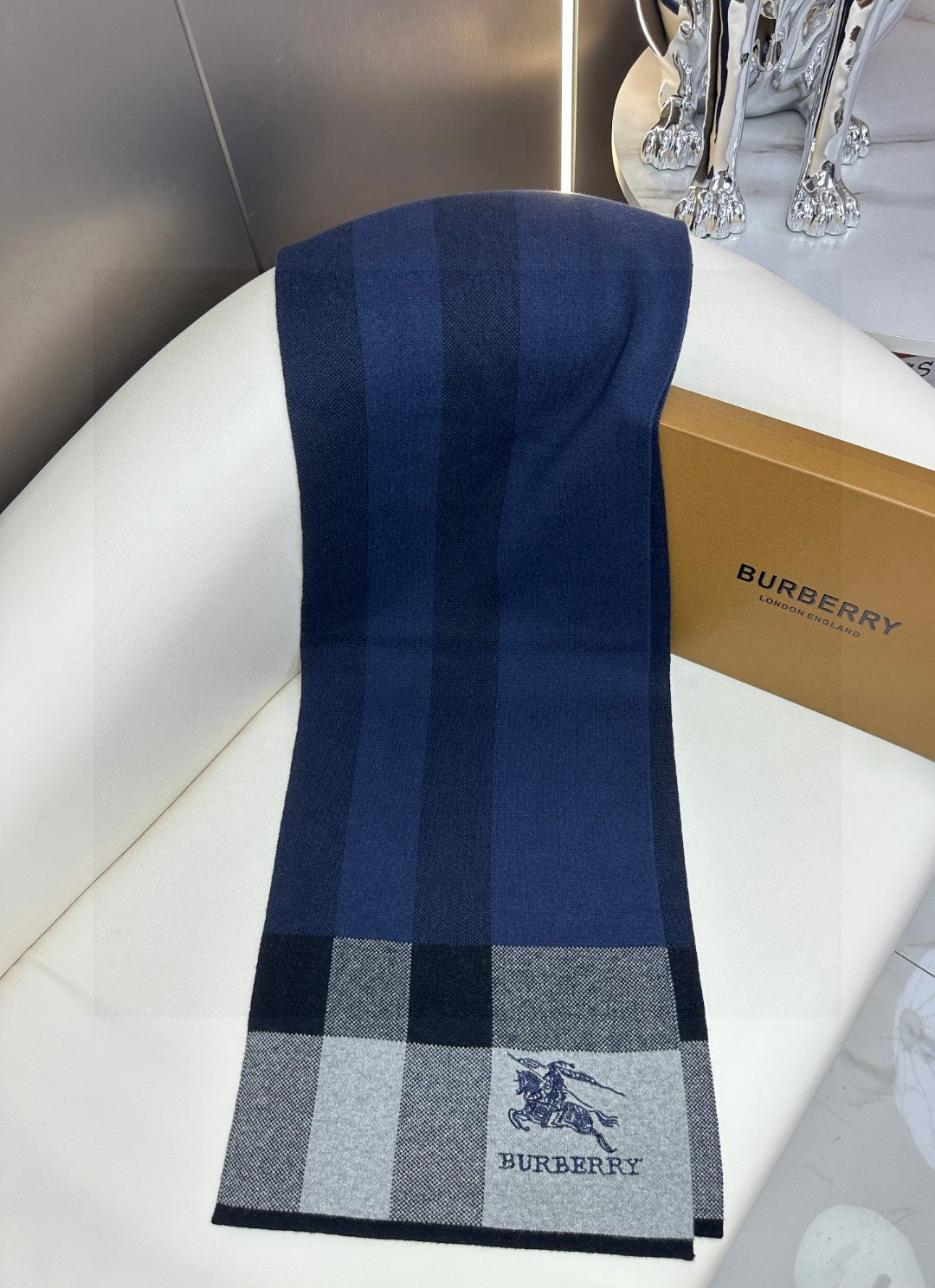 BURBERRY BBR SCARF 180 CM IN CASHMERE 729042