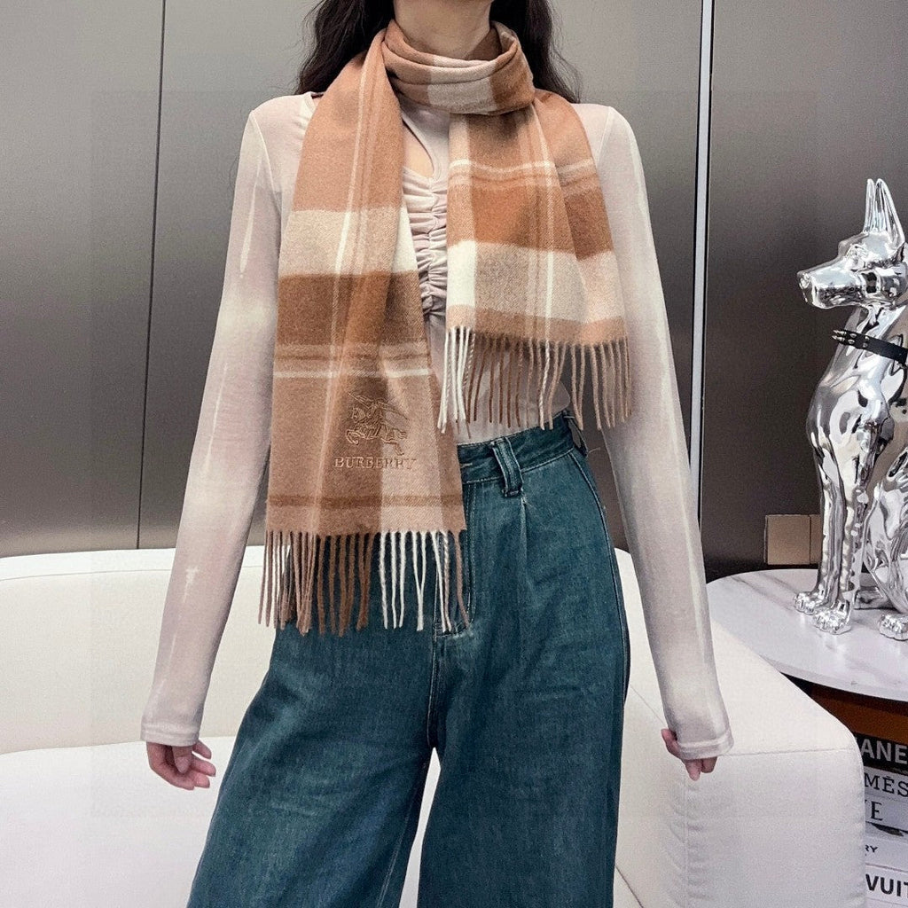 BURBERRY BBR SCARF 180 CM IN CASHMERE 737188