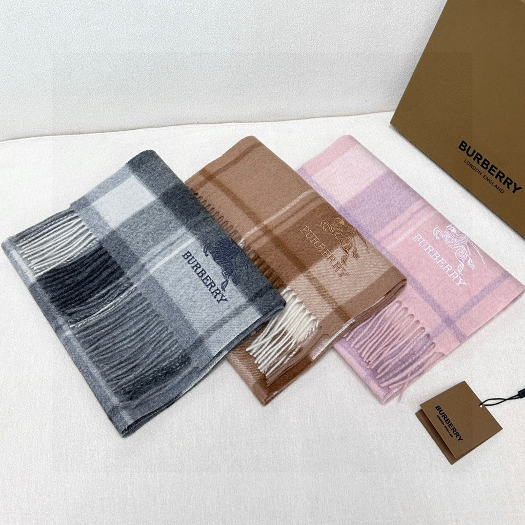 BURBERRY BBR SCARF 180 CM IN CASHMERE 737188