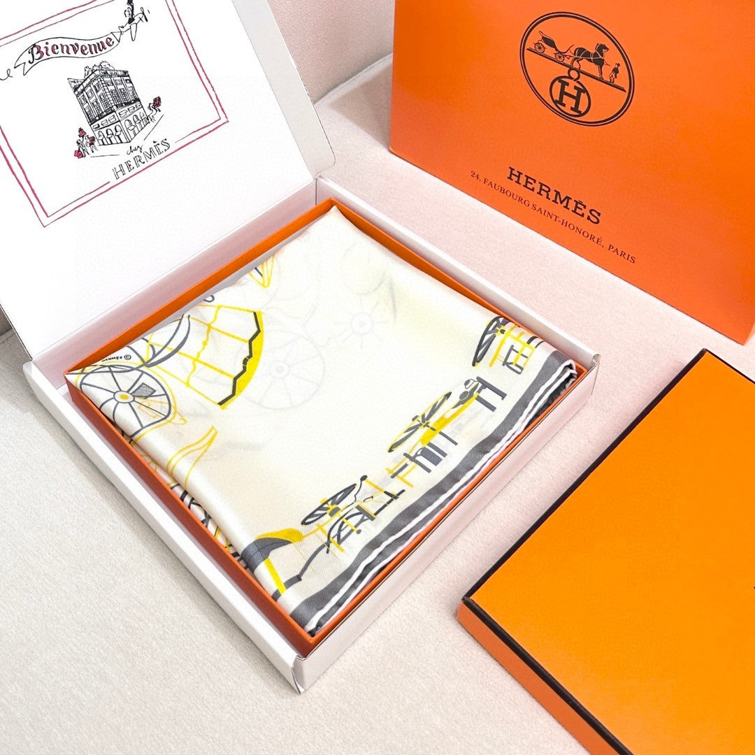 HERMES HERMES 25S SCARF 90 IN SILK 737178