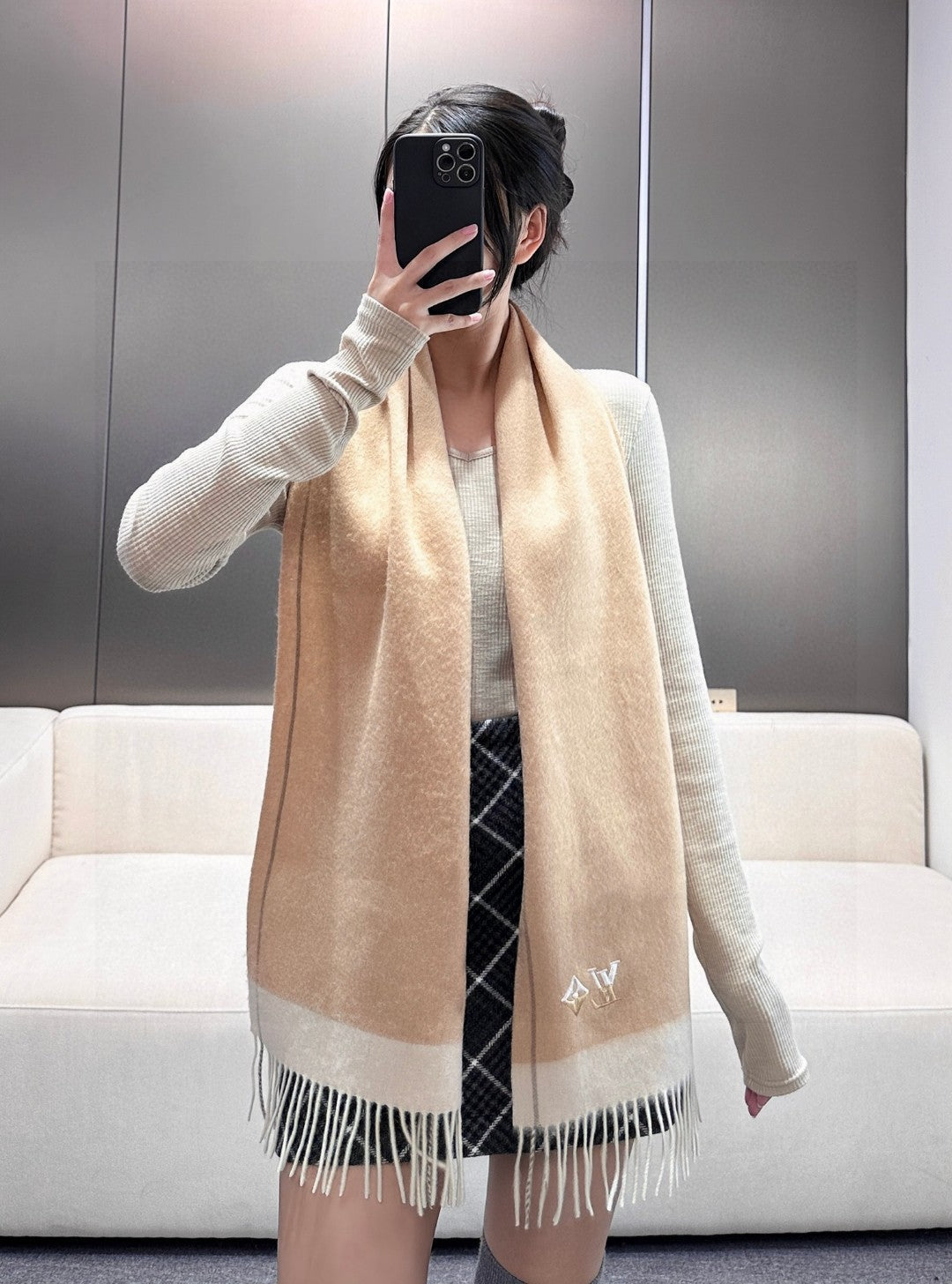 LOUIS VUITTON LV SCARF 180 CM IN CASHMERE 700794