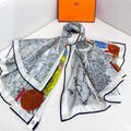 HERMES HERMES 25S SCARF 135 IN CASERE SILK 733938