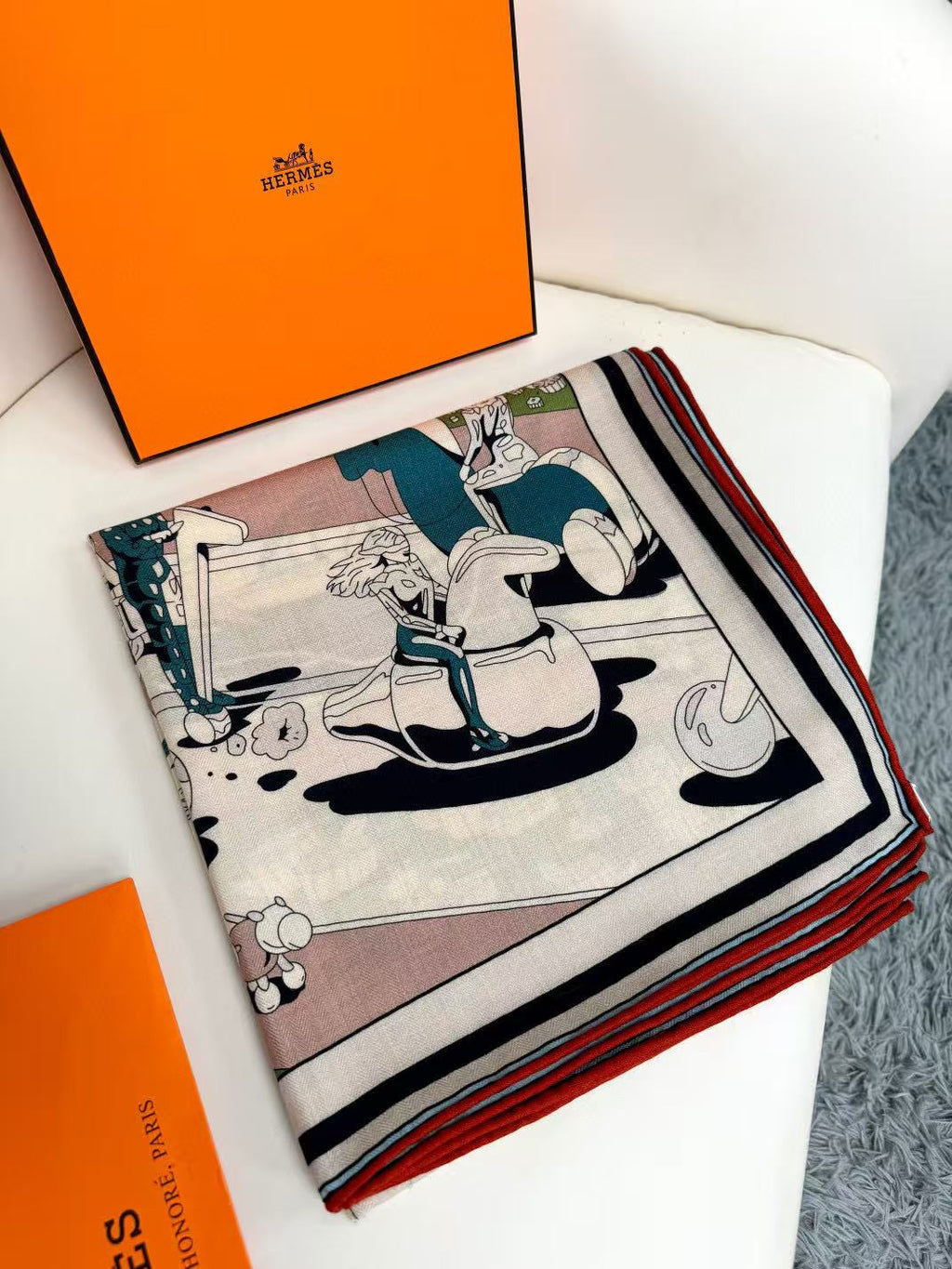 HERMES HERMES 25S SCARF 140 IN SILK 732118