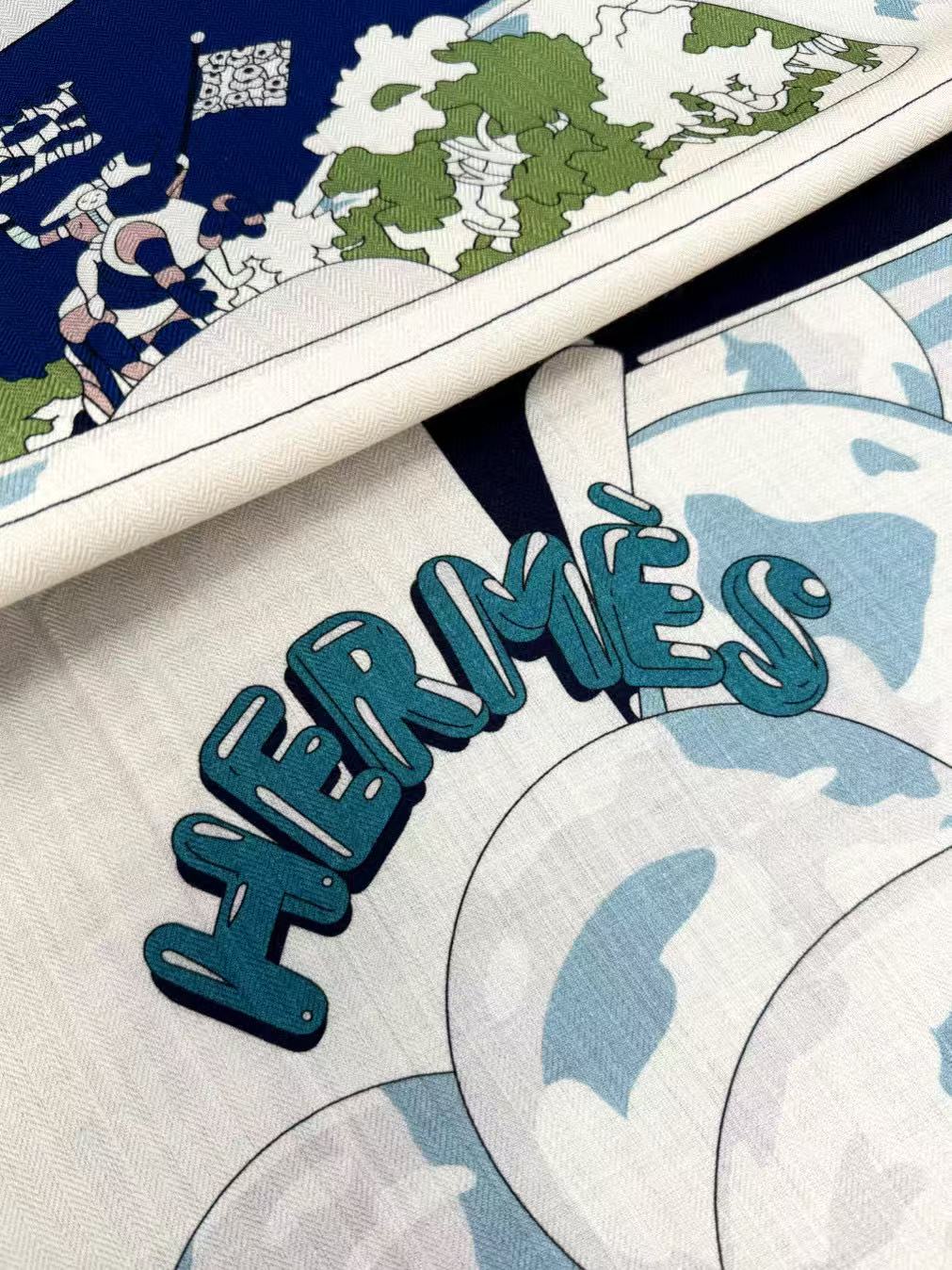 HERMES HERMES 25S SCARF 140 IN SILK 732118