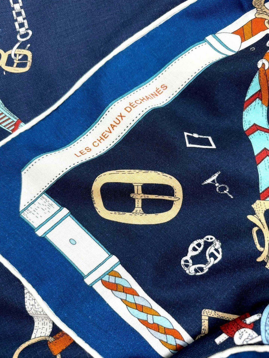 HERMES HERMES 25S SCARF 135 IN CASERE SILK 737309