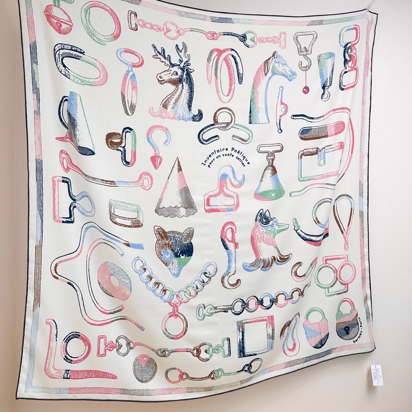 HERMES HERMES 25S SCARF 135 IN CASERE SILK 854593