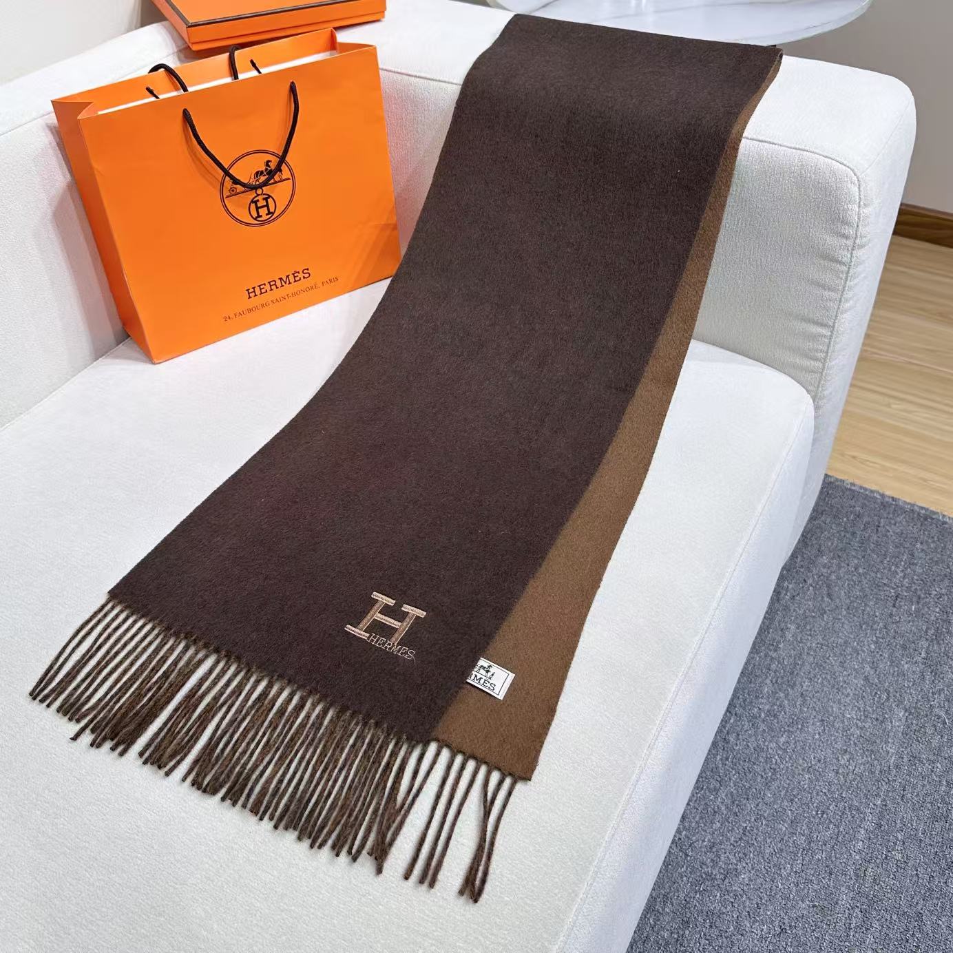 HERMES HERMES 25S SCARF 190 IN CASERE 986000