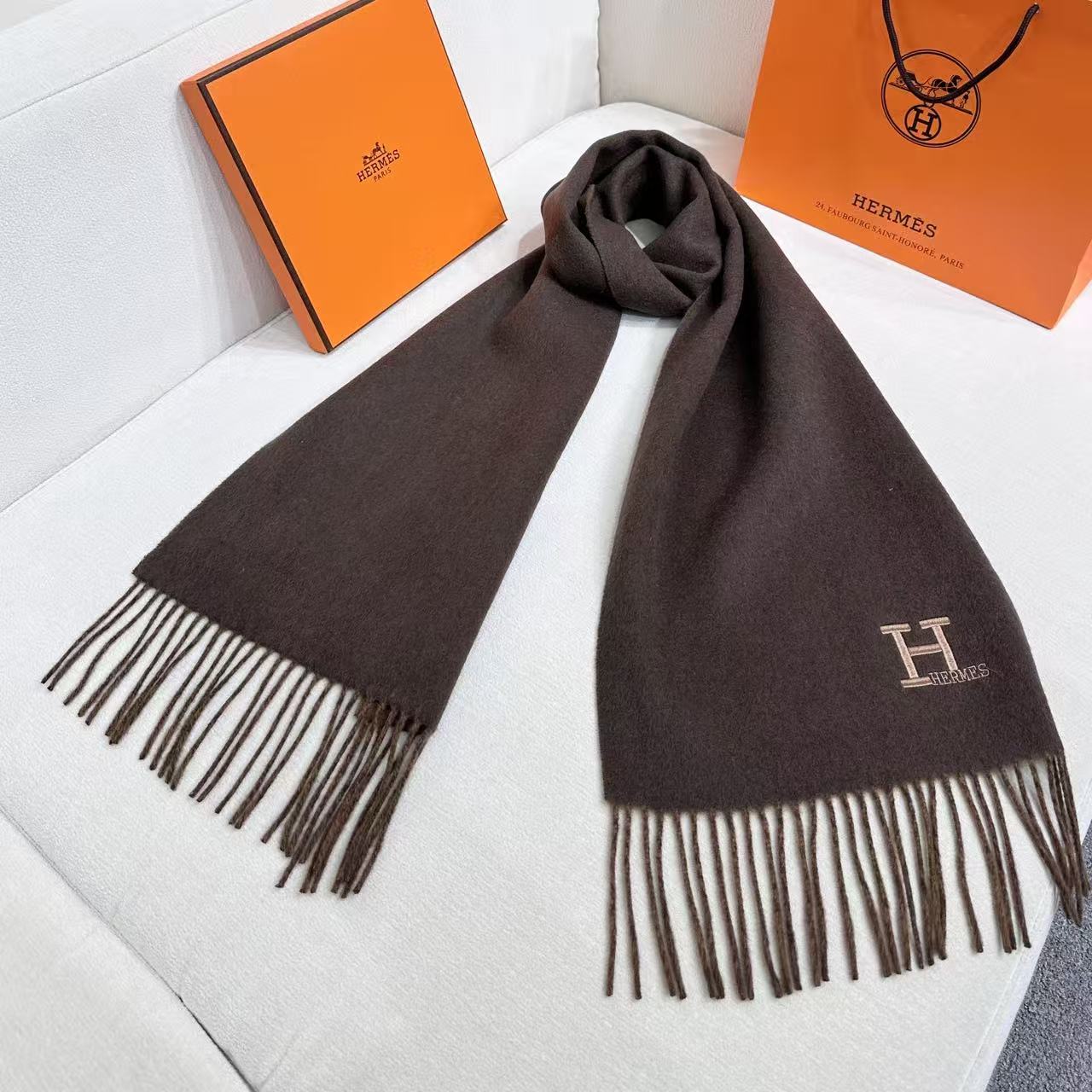 HERMES HERMES 25S SCARF 190 IN CASERE 986000