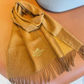 HERMES UNIE BRODEE GM MUFFLER IN COPPER BROWN CASERE