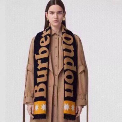 BURBERRY SCARF 200 CM IN BLACK MIX CAMEL BROWN CASHMERE 401904