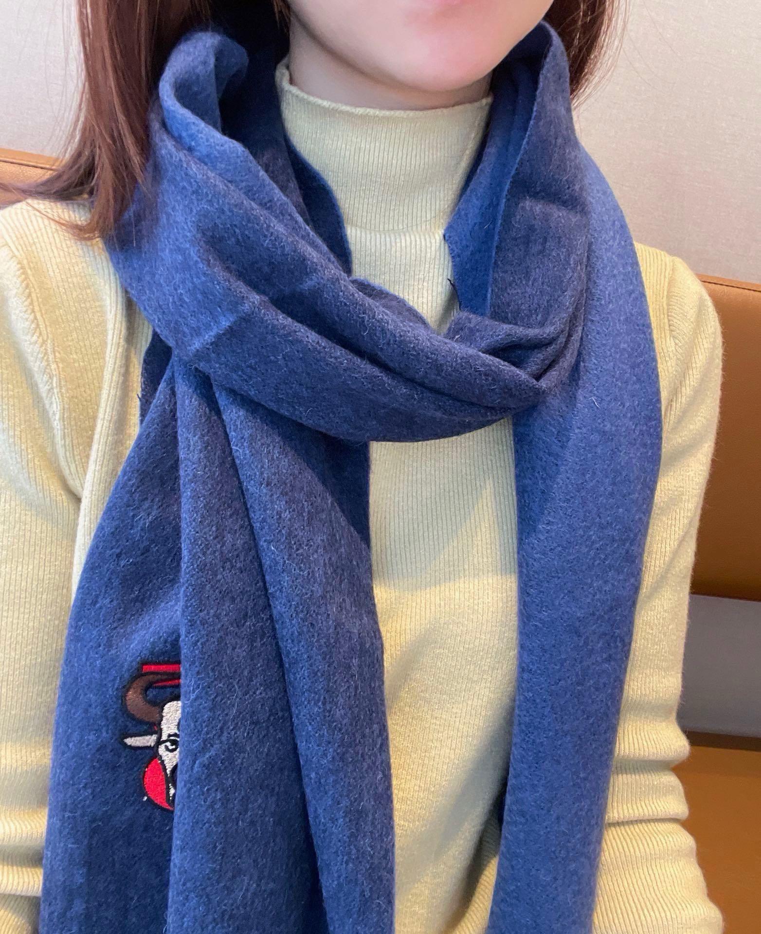 BURBERRY SCARF 200 CM IN CLASSIC BLUE CASHMERE 403740